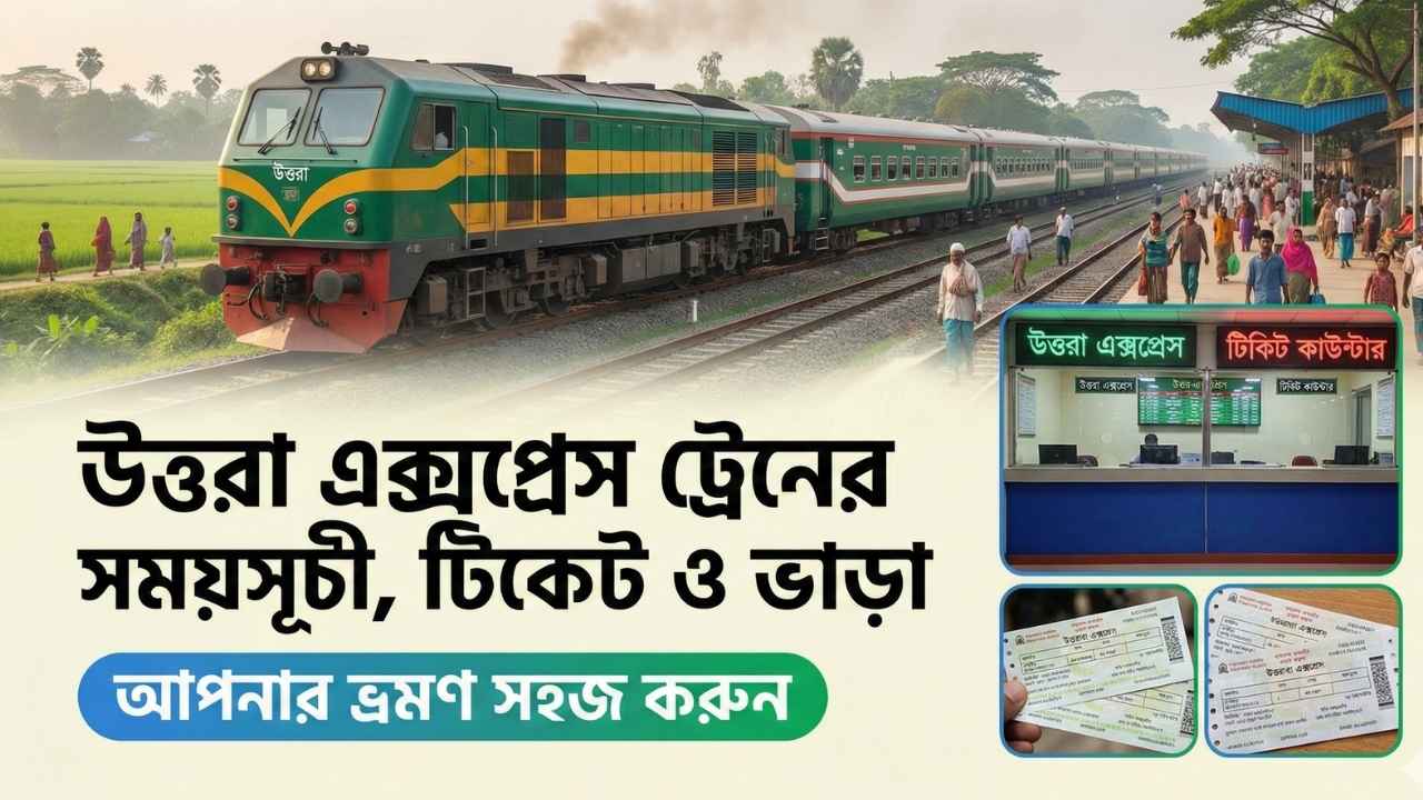 উত্তরা এক্সপ্রেস ট্রেনের সময়সূচী, টিকেট ও ভাড়া