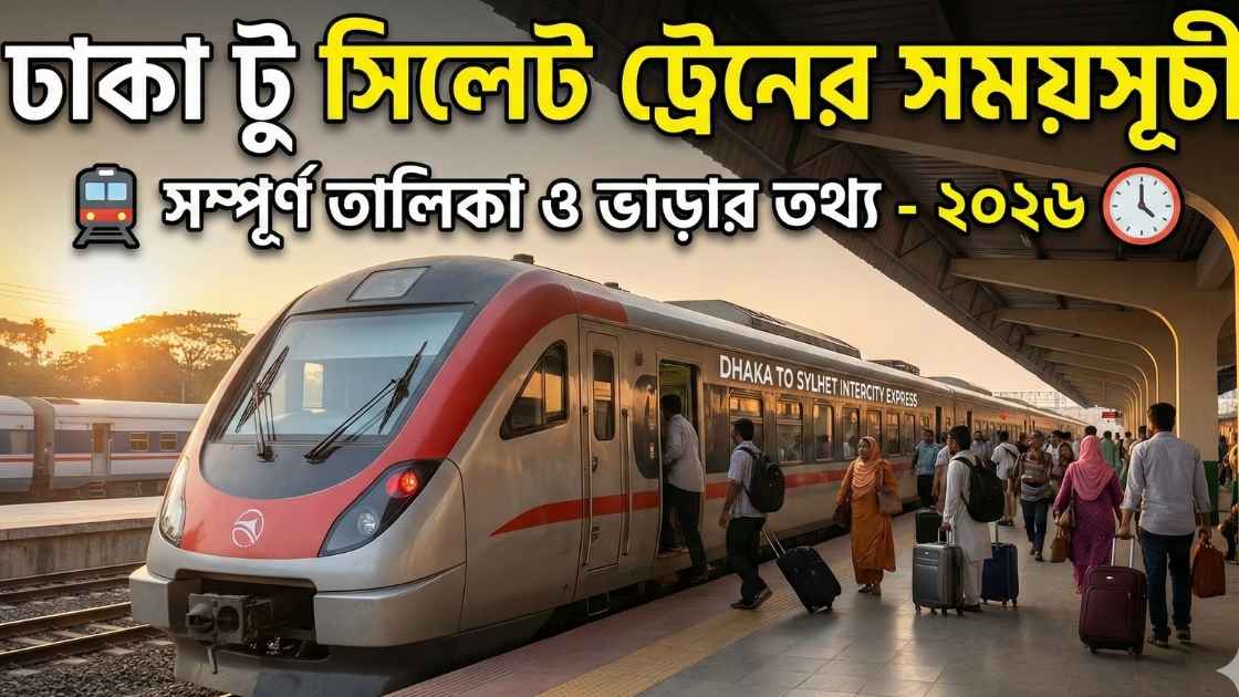 ঢাকা টু সিলেট ট্রেনের সময়সূচী