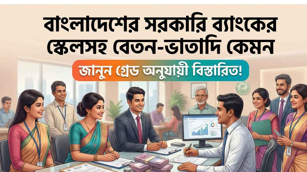 বাংলাদেশের সরকারি ব্যাংকের স্কেলসহ বেতন-ভাতাদি কেমন
