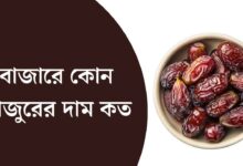 বাজারে কোন খেজুরের দাম কত