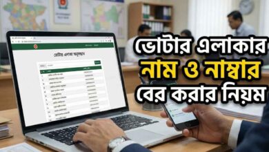 ভোটার এলাকার নাম ও নাম্বার বের করার নিয়ম