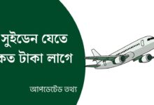 সুইডেন যেতে কত টাকা লাগে