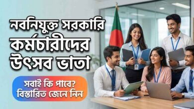 নবনিযুক্ত সরকারি কর্মচারীদের উৎসব ভাতা